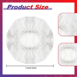 Hoteam 500 Pieces Disposable Headphone Ear Covers Non-Woven Sanitary Headphone Ear Covers Earpad Covers Headphone Covers for Most on Ear Headphone with 8-11 cm Earpads, 11 Cm/ 4.3 Inch (White)