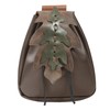 UJUROU Medieval Belt Pouch Waist Pack Renaissance Drawstring Bag Leaf