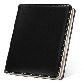 Oppsviust Womens Wallet, RFID Small Card Wallets for Women, Slim Thin Bifold Leather Credit Card Holder Wallet, Cute Compact Wallet Ladies Mini Purse with Zipper Coin Pocket & ID Window(Black)