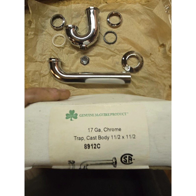 McGuire 8912C Chrome 17 GA. Trap, Cast Body 1 1/2