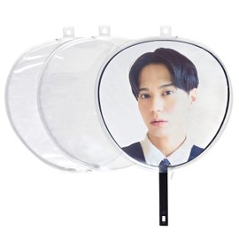 Collesapo UCWC900 Fan Cover, 3 Pieces, For Jumbo Uchiwa, Transparent, Side Zipper, Glossy/Anti-Glare, Thick & Double-Sided Type Case