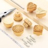 sourcing map 6 Pack Rattan Dresser Knobs, 1.26" Handmade Wicker