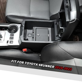 Jimen Fit for Toyota 4Runner 2010-2023, Locking Center Console Armrest Safe Storage Box