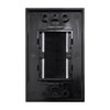 Construct Pro Single-Gang Décor Brush Plate (Black Plate w/Black Brush)