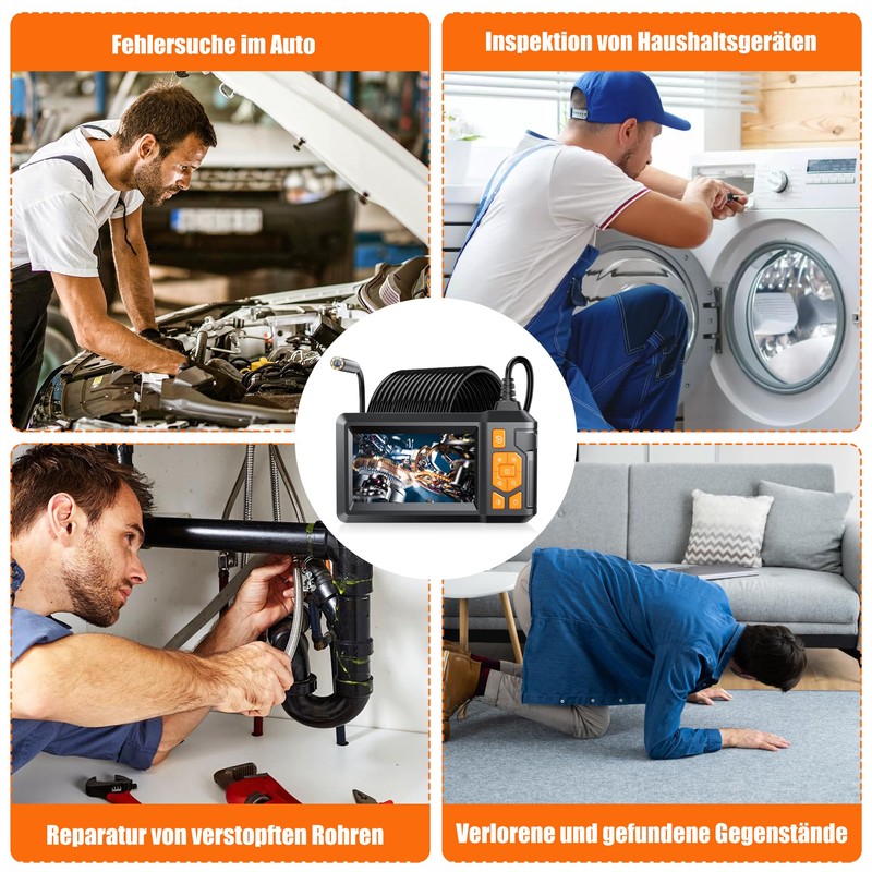 Endoscope Camera with Light 10 m, worahroe 1080P HD Boroscope