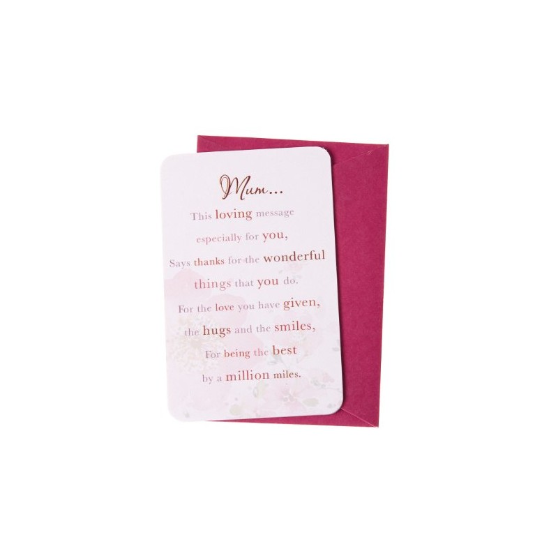 Wishing Well Words of Endearment Sentimental Message Card for Mum