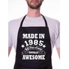 Print4U 40th Birthday Made In 1985 BBQ Cooking Funny Novelty