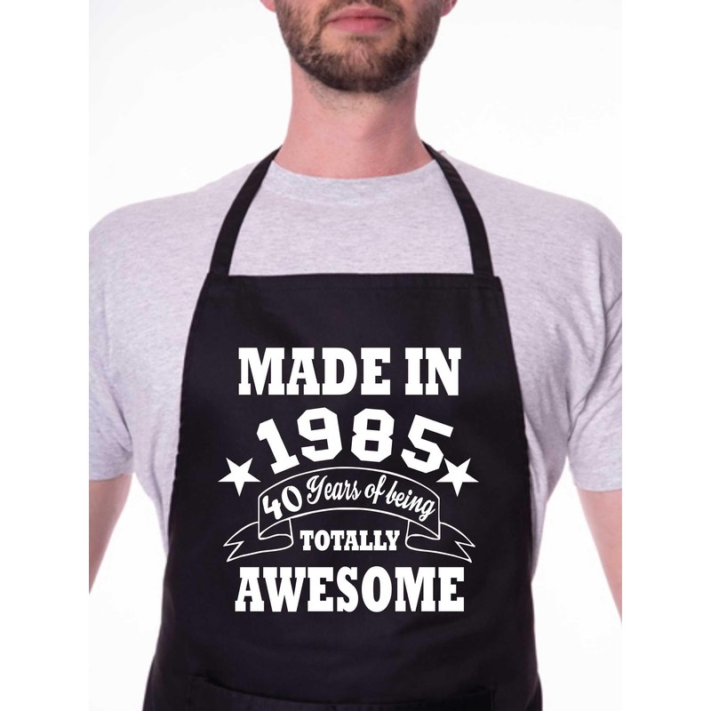 Print4U 40th Birthday Made In 1985 BBQ Cooking Funny Novelty