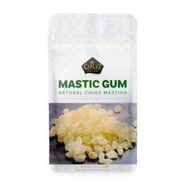 Cerez Pazari Natural Mastic Gum 0.88 oz (25g), Greek Chios Pure Resin, Sugarless Gum Made From Resin Of Mastiha Trees, Jaw Exerciser, Vegan, Non-GMO