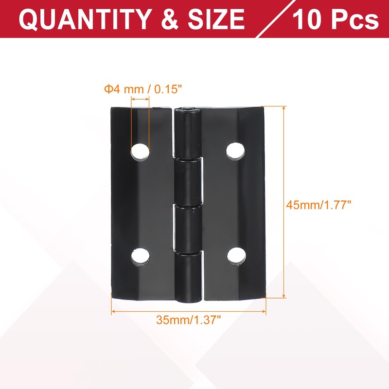 MECCANIXITY Small Acrylic Hinges Plastic Clear Hinge 45 x 35