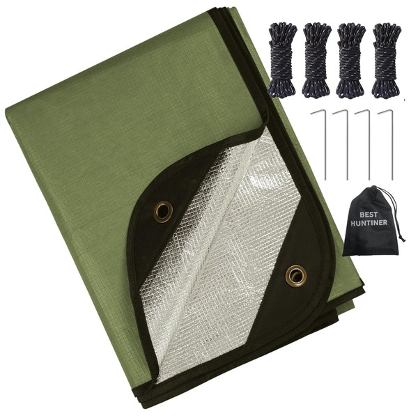 BESTHUNTINER Emergency Blanket, Rescue Blanket, Multifunctional Insulated Reflective Tarpaulin, Thermal