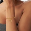 Eaciy Gold Initial Bracelets for Women Teen Girl Gifts -