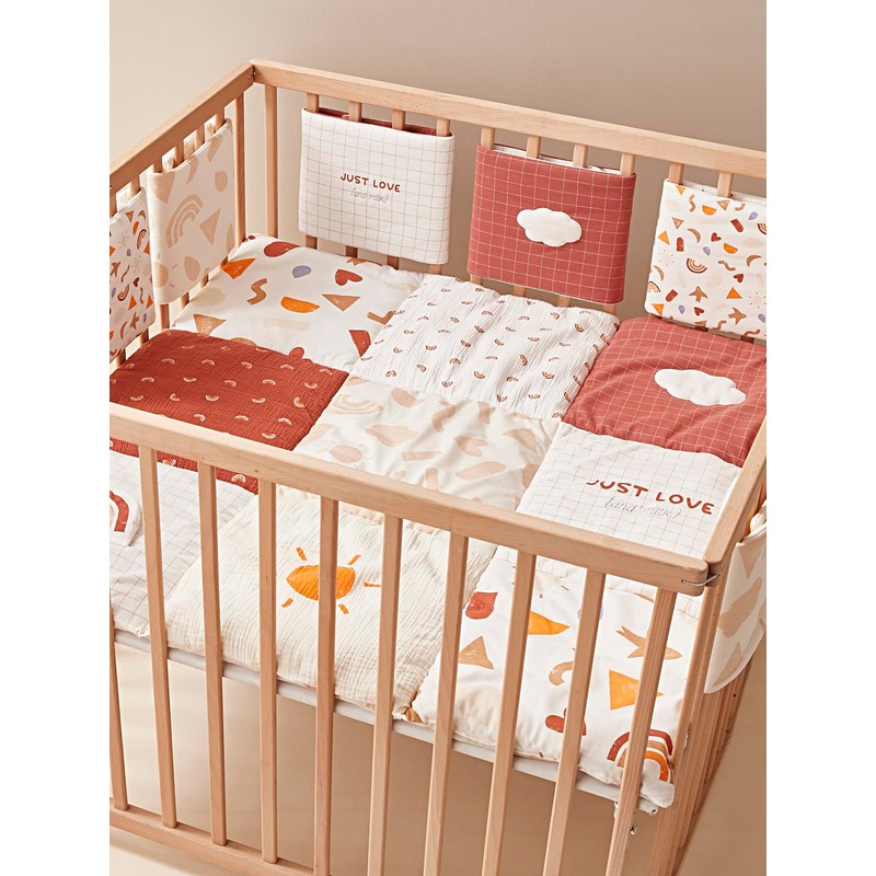 Vertbaudet Happy Sky Baby Play Mat Organic Cotton Multi-Coloured 75