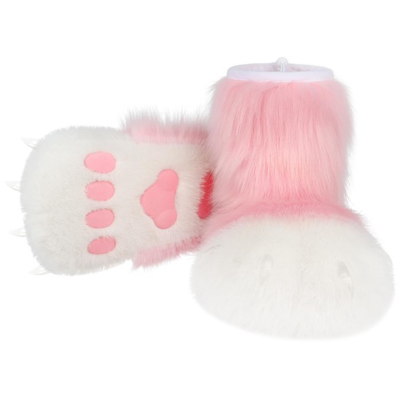 hbbhml Furry Faux Fur Shoes Animal Cat Fox Fursuit Feet