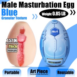 Male Masturbator Egg Pocket Stroker Sleeve for Men Blue