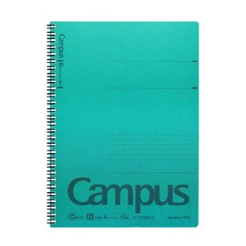 Kokuyo Campus Twin-Ring Notebook, B Rule, No. 6 (Semi B5), 50 Sheets, S-T200B-G, Green