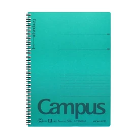 Kokuyo Campus Twin-Ring Notebook, B Rule, No. 6 (Semi B5), 50 Sheets, S-T200B-G, Green
