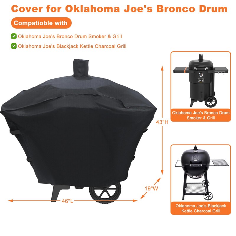 Grill Cover for Oklahoma Joe’s Bronco Gen 2 Drum Smoker