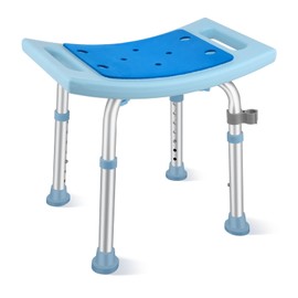 Shower Chair for Elderly Seniors, Shower Stools and Benches for Adults, Adjustable Bath Chair for Inside Shower, Shower Seat for Disabled, Tool-Free Assembly Shower Bench, 350 LB Weight Cap
