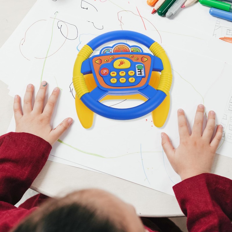 TOYANDONA 360° Rotating Steering Wheel Toy for Kids – U-Shape