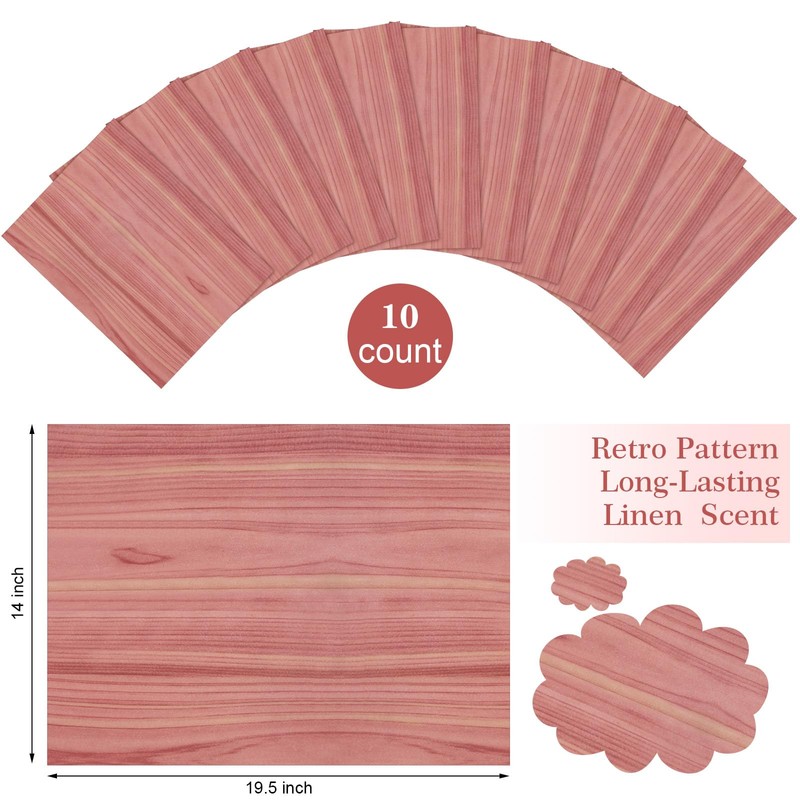Gersoniel 10 Sheets Drawer Liners for Dresser Lavender Scented Drawer
