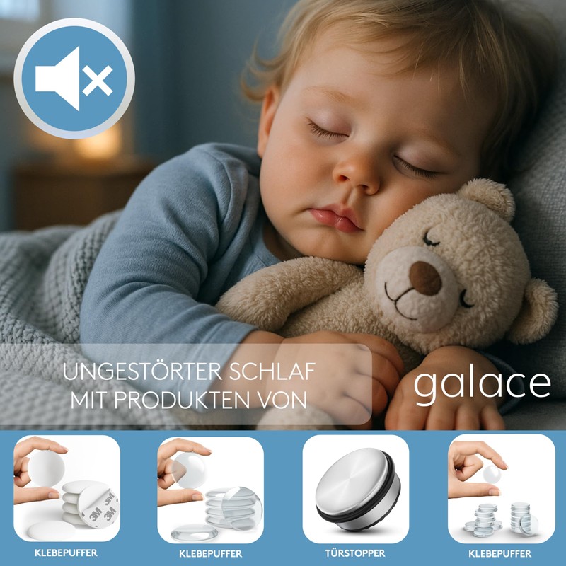 GALACE Door Handle Buffer [Pack of 8] - Transparent Door