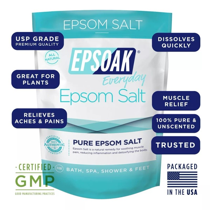 Epsoak Sal De Epsom 2 Libras. Usp Sulfato De Magnesio
