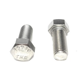 7/16-20x1 Stainless Steel Hex Cap Screws Hex Bolts 18-8 (UNF) FINE Thread - (10 pcs)