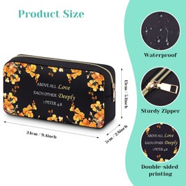 Christian Gifts for Women Cosmetic Bag Inspirational Gifts for Women Religious Gifts for Mom Daughter Sister Baptism Faith Gift Encouragement Gifts for Women Mum Friend Religious Makeup Bag