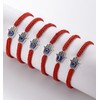 Fxiqini 8Pcs Braided Bracelet Rotating Evil Eye Adjustable Hamsa Bracelet