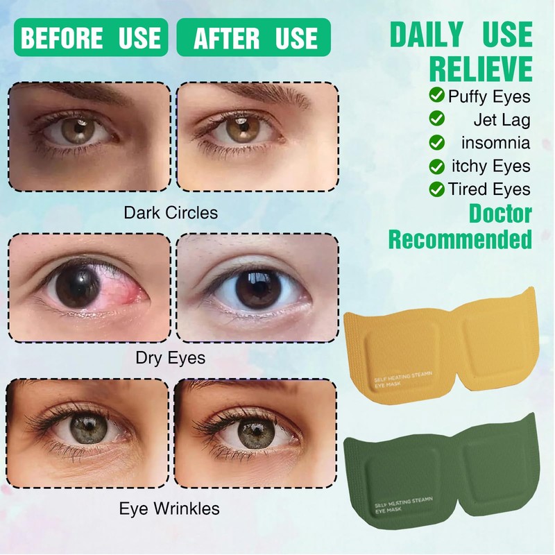 atnayo 20 Pcs Steam Eye Mask, Disposable Self Heating Eye