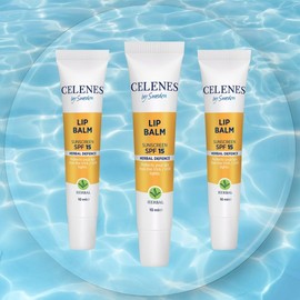Celenes by Sweden Pflanzlicher Sonnenschutz SPF 15 Lippenbalsam (2er-Pack), 10 ml - Feuchtigkeitsspendende und schützende Lippenpflege für alle Hauttypen