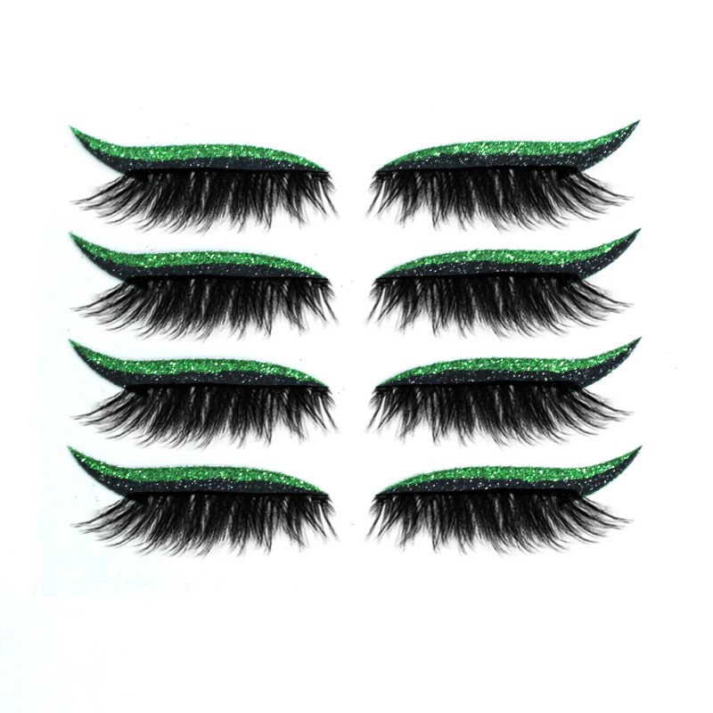 New European American Glitter Self-Adhesive Waterproof Eyeliner Eyeshadow Stickers Double