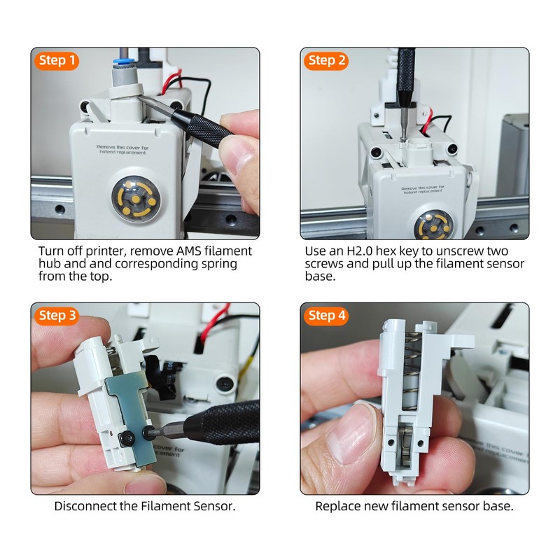 Imdinnogo Filament Sensor Base Replacement for BambuLab A1/ A1 Mini: