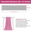 Nialnant 2 Pack Pink Cheesecloth Table Runner, 10Ft Rosered Gauze