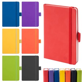 7 Pack Pocket Notebook Journal Small Mini Notebooks Notepads Hardcover Small Pocket Note Book with Inner Pocket and Pen Holder Mini Ruled Lined Journal for Office School (3.75 x 5.5 Inches ，Multicolored)