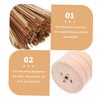 TOVINANNA 2pcs Bamboo Pot Scrub Brushes with Long Handles Durable