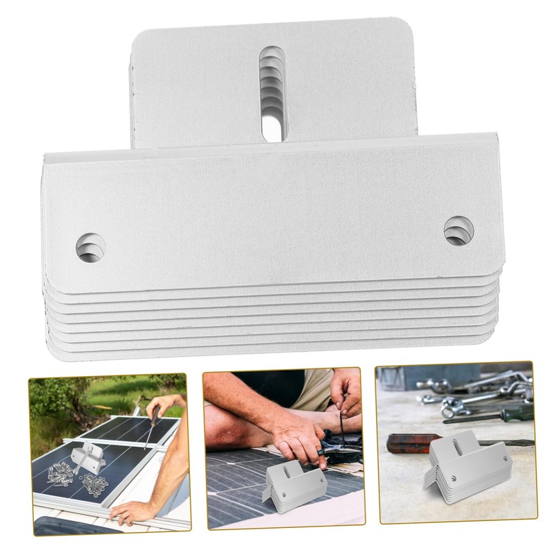 Zerodeko 8pcs Solar Panel Mounting Z Bracket Kit Lightweight Aluminum
