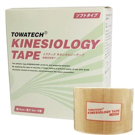 Toatec Kinesiology Tape Soft Type (Waves Processing), 2.0 x 16.4 ft (5 x 5 m), 6 Rolls