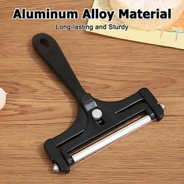 Cheese Slicer, Adjustable Hand Held Cheese Cutter Stainless Steel Cheese Slicer for Mozzarella, Cheddar, Gruyere