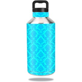 MightySkins Skin Compatible with Ozark Trail Water Bottle 64 oz wrap Cover Sticker Skins Blue Vintage