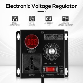 Speed Controller 230 V, Frequency Converter 230 V is Grounded, Voltage Regulator with 4000 W AC for Light Control, Temperature Control and Speed Control, Voltage Regulator 230 V