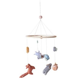 Sebra - Mobile - forest animals - felt, wool, wood - (D x H) 22 x 57 cm