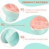 Meirivrn Ceramic Elevated Slow Feeder Cat Bowl, Tilted Flower-Shaped Cat