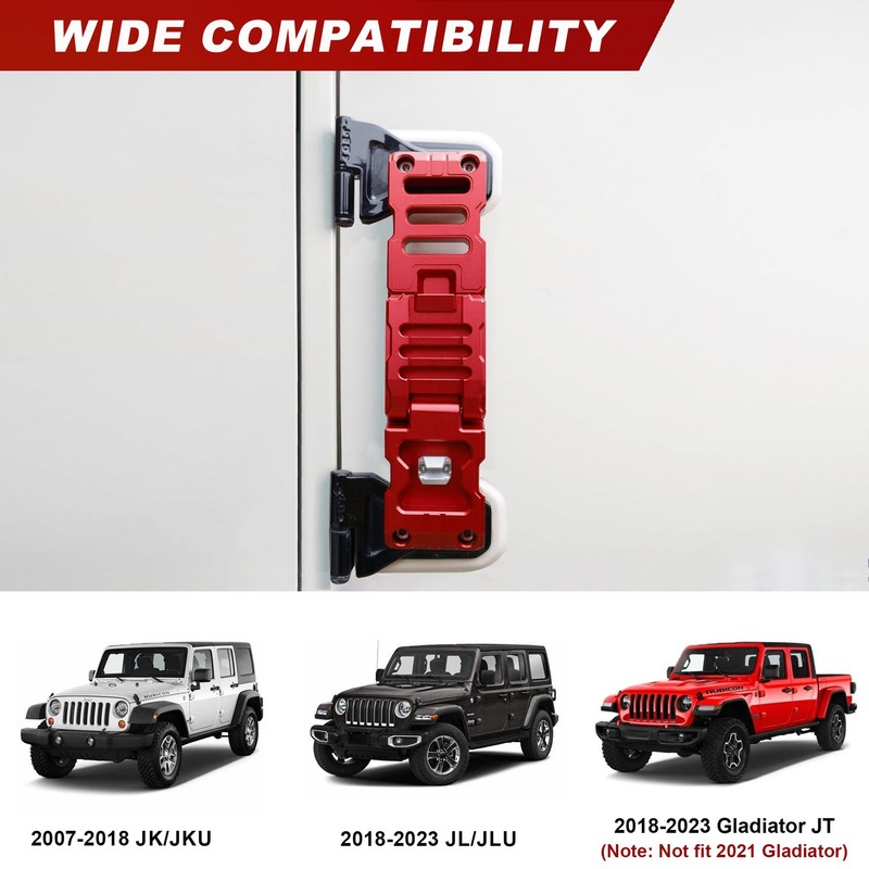 HOZHEM Door Hinge Step Compatible with Jeep Wrangler JK JKU