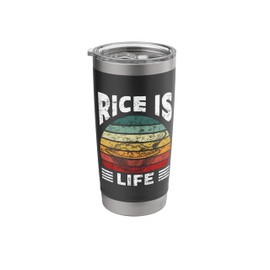 Rice Is Life Asian Food Retro Anime Vintage Stainless Steel Insulated Tumbler