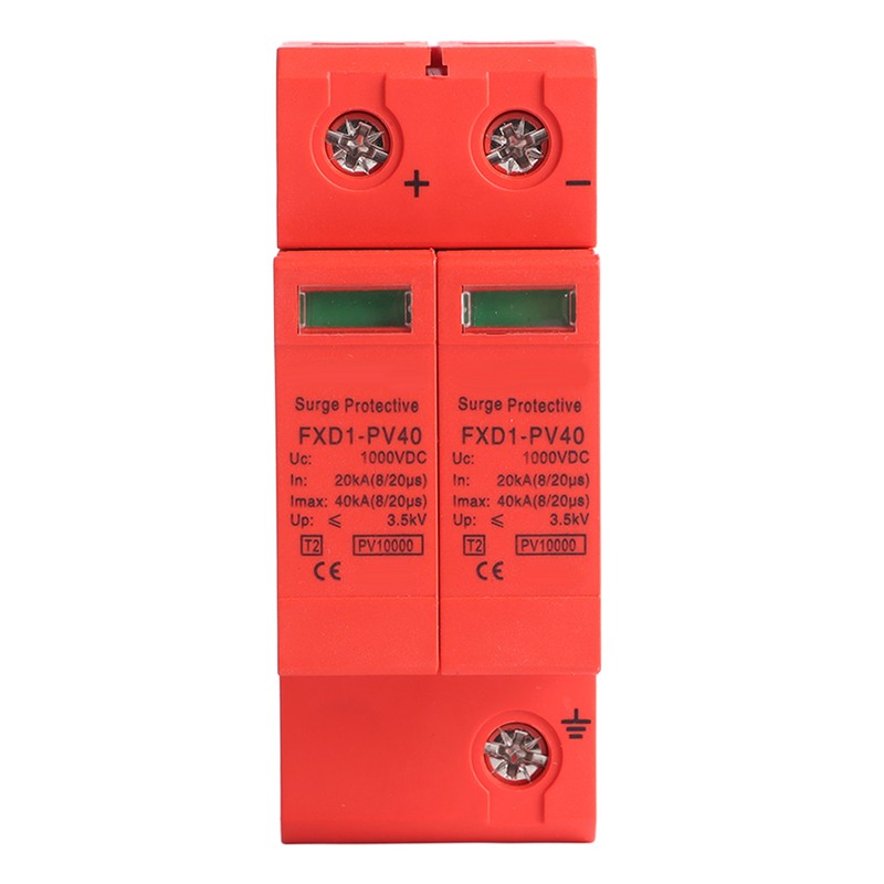 Voltage Surge Arrester Device 2P Photovoltaic DC Surge Protector DC1000V