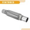 Partuto 1 Pc 1.8"x8"x12" Universal Exhaust Flex Pipe - Stainless
