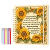 Sunflower DIY Scrapbook Album Inspirational Gift for Mom (10x10)