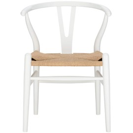 Poly and Bark Weave Chair in White